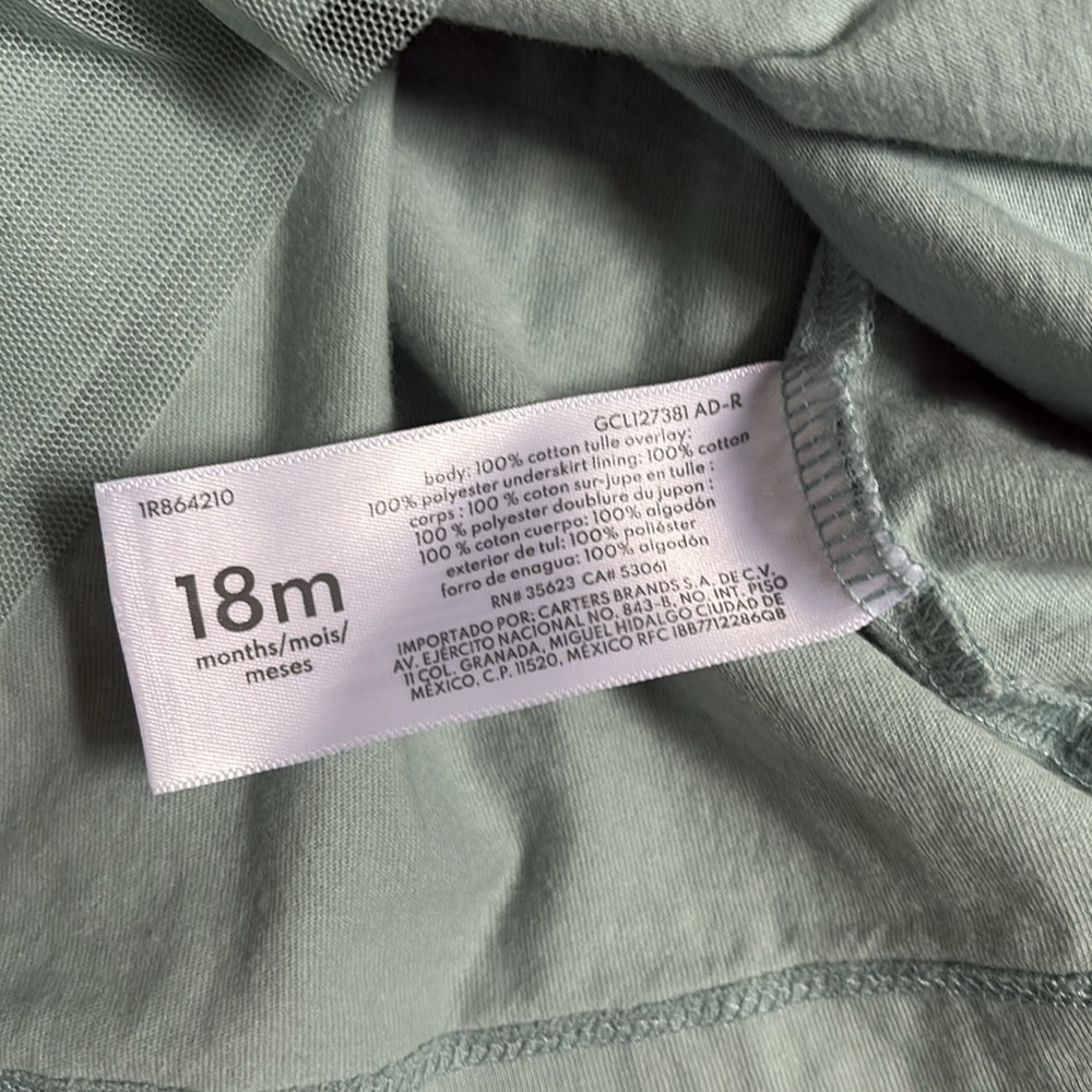 Carters Ribbed Tulle Dress - Picture 4 of 5